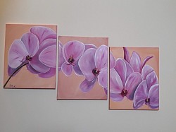 Маслена модулна картина Орхидея  Размер 120/60 см. Не е налична изработка по поръчка. Цена -  700 лв-357,70 евро