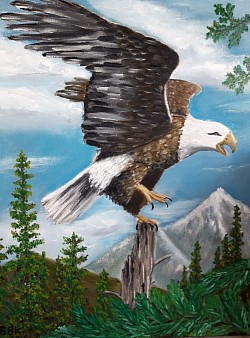 Маслена картина,, Господарят на небето.  Размер 40/50 см.- 127 евро