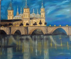 маслена картина мост. Размер 50/60 см. 127 евро-