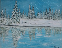 маслена картина ,, Отражения ,,  . Размер 40/50 см.-122 евро