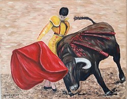 Маслена картина,,Корида,, размер 40/50 см. - 300 лв.-153,40 евро