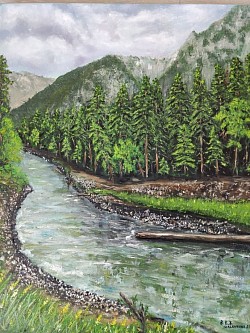 Маслена картина Река в Рила. Размер 40/50 см. - 230 лв.-117,60 евро