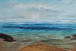 Маслена картина  море и вълни. С ОБИЧ. Размер 70/50 см. -160 евро
