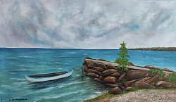 Бурята отмина маслена картина . Размер 70/40 см. - 300 лв-153,40 евро.