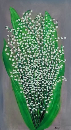 Момина сълза маслена картина . Размер 40/70 см. - 250 лв-127,80 евро