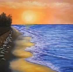 КРАСИВИТЕ НЮАНСИ НА МОРЕТО-Морски пейзаж Размер 70/60 см- 300 лв-153,40 евро лв