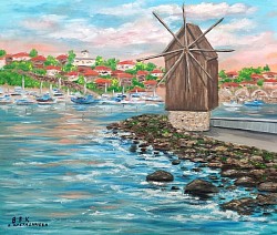 Несебър маслена картина. Размер 50/60 см. --148 евро