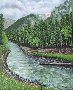 Река в Рила маслена картина 50/40 см- 190лв.-97,20 евро