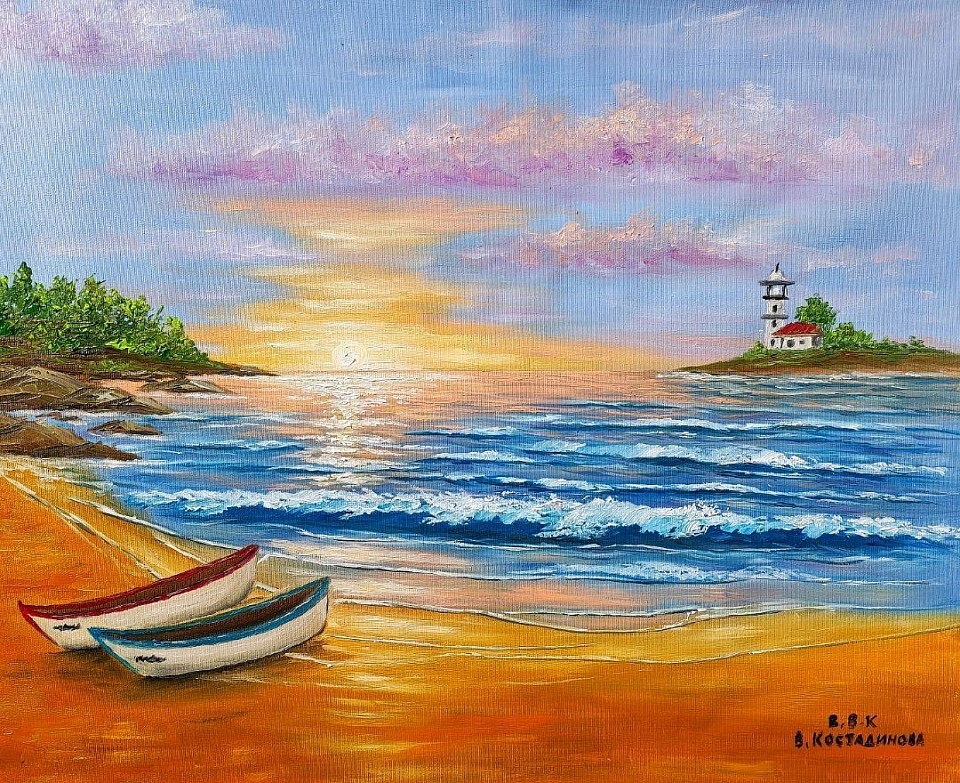 Картини с маслени бои от художник. Чудесен подарък за всеки . Цена - 170 евро.70/60 см.с рамка.